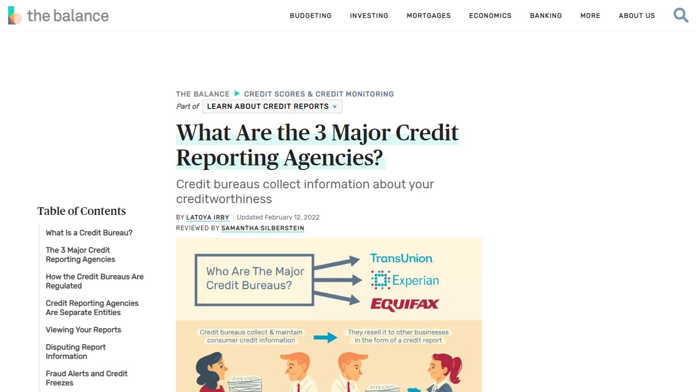 The 3 Major Credit Bureaus and What They Do - The Balance